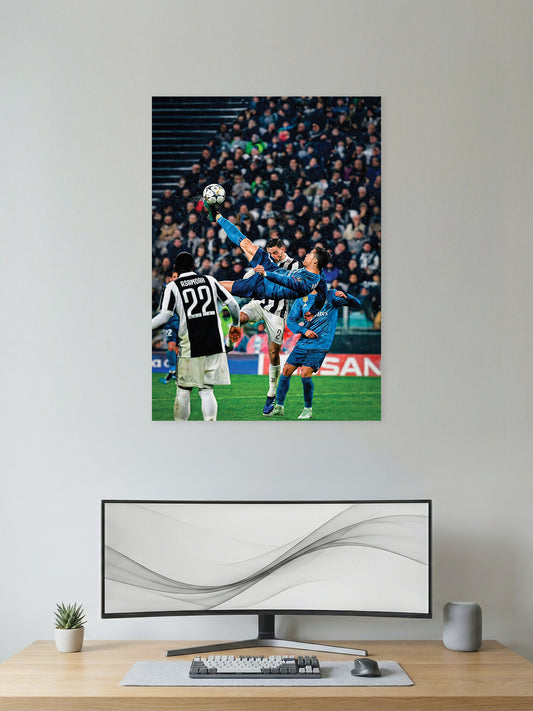 Overhead Glory – Iconic Bicycle Kick Football Wall Poster