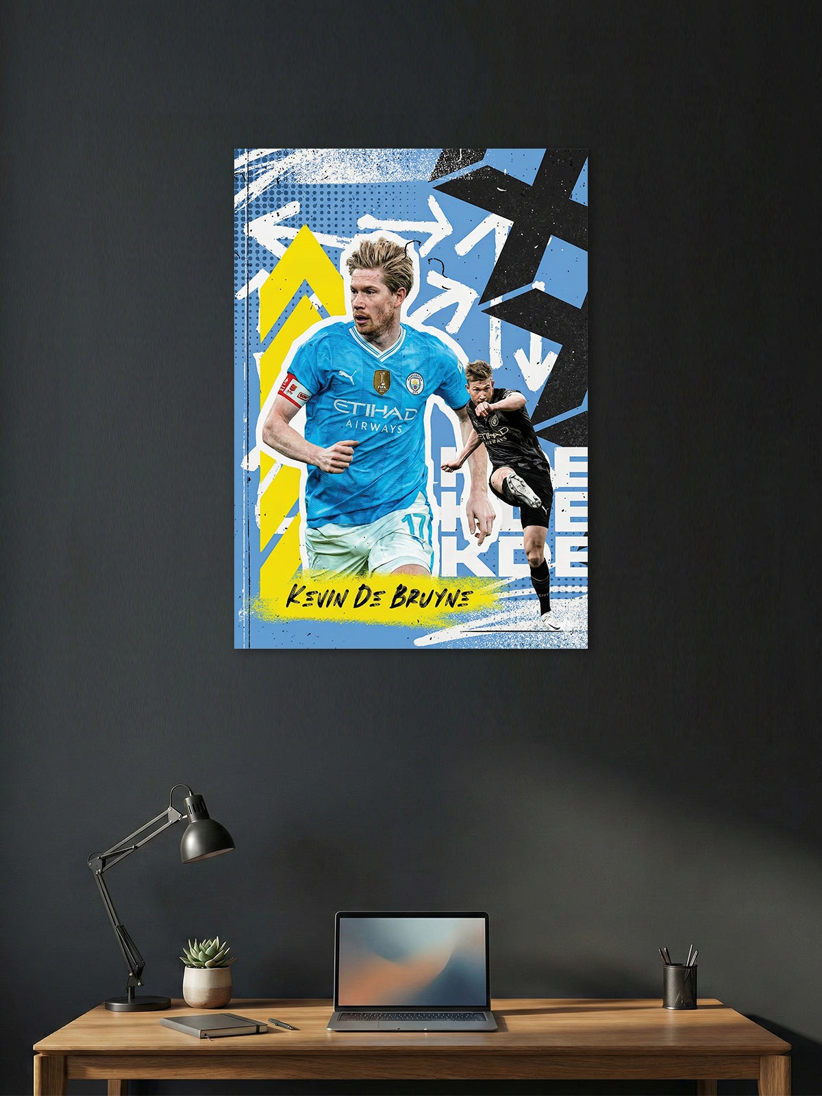 Sky Blue Midfield Maestro – Elite Football Wall Poster