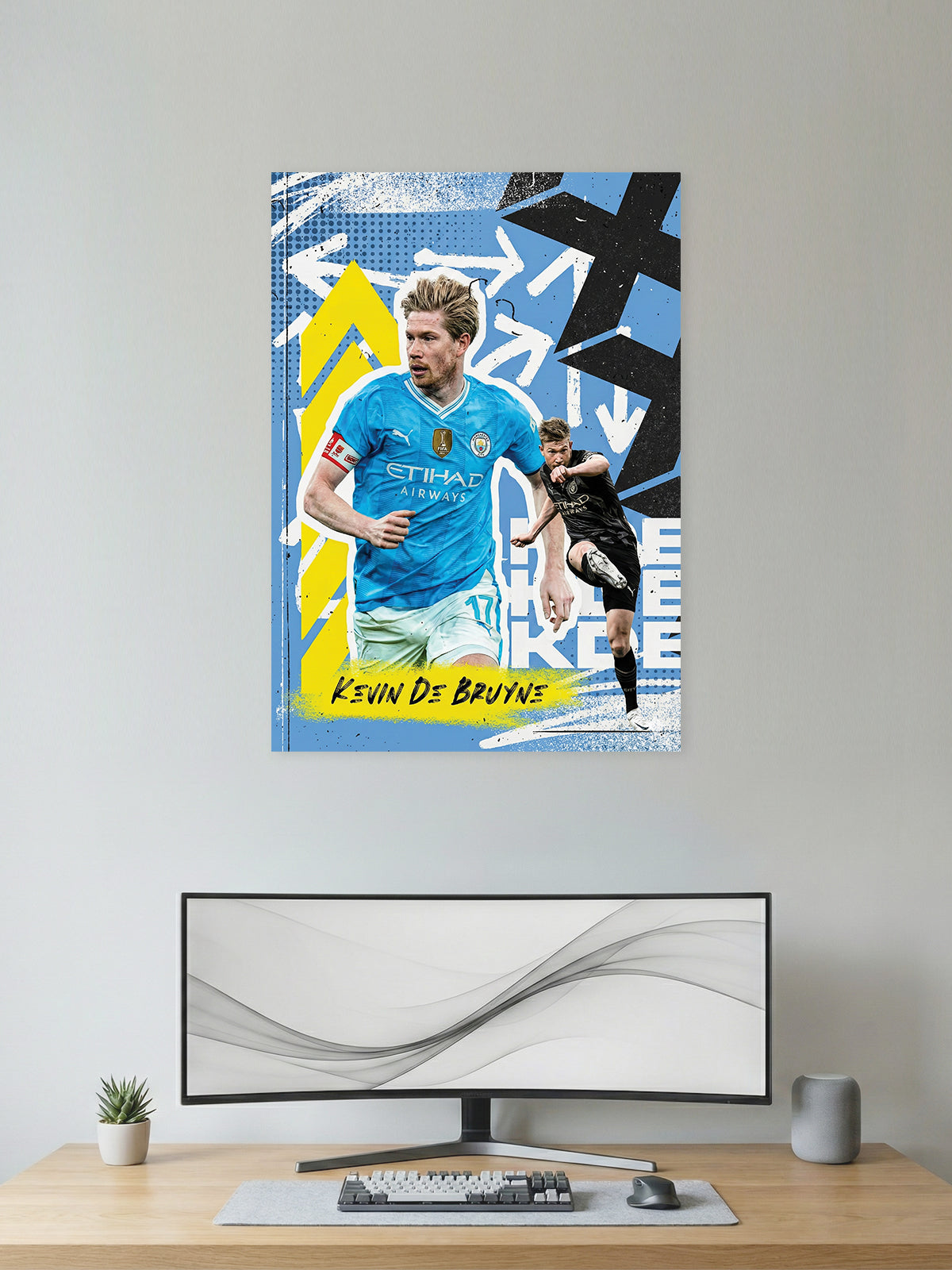 Sky Blue Midfield Maestro – Elite Football Wall Poster