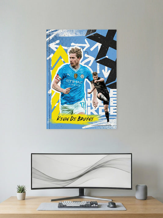 Sky Blue Midfield Maestro – Elite Football Wall Poster