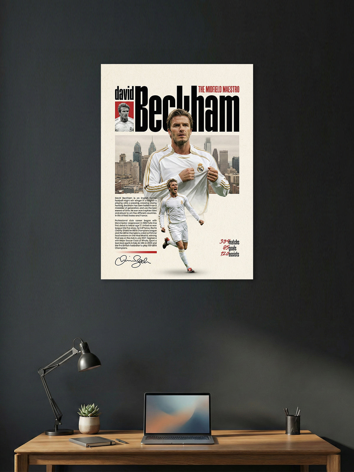 Midfield Maestro Legacy – Classic White Football Wall Poster