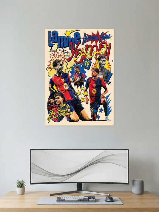 Golden Prodigy 19 – Rising Football Sensation Pop Art Wall Poster