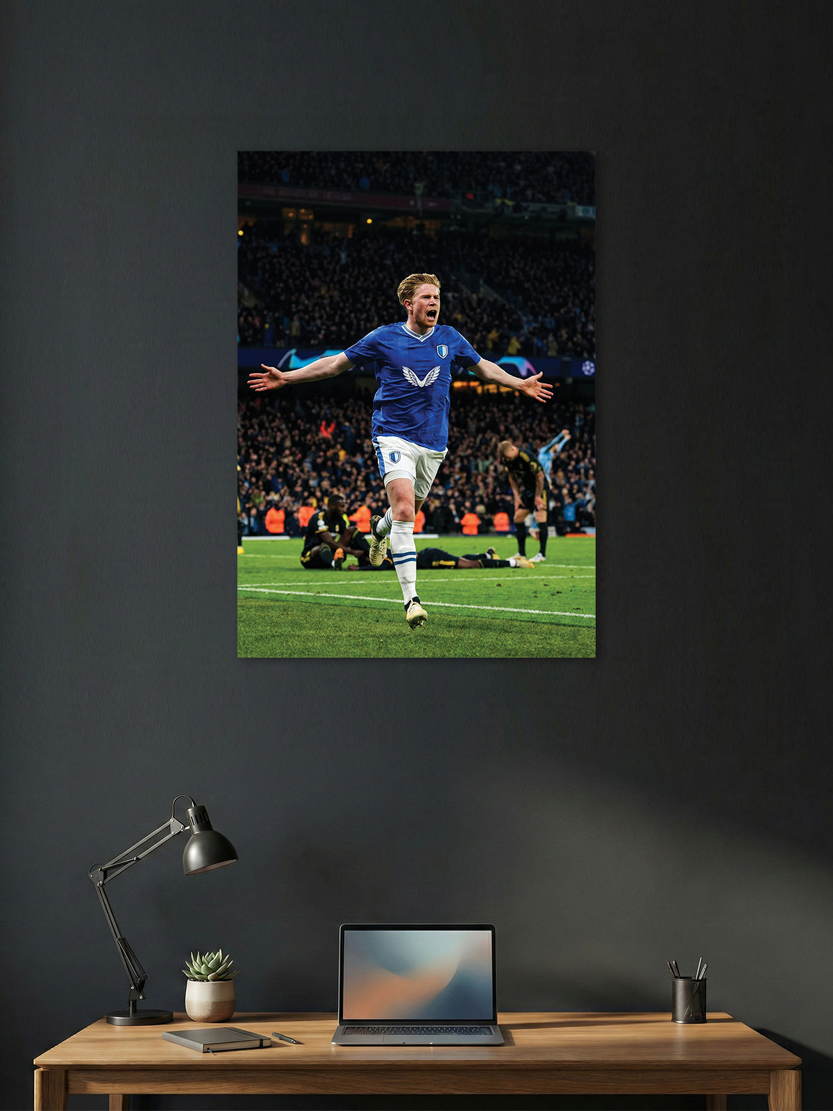 Midfield Mastery – Iconic Goal Celebration Football Wall Poster