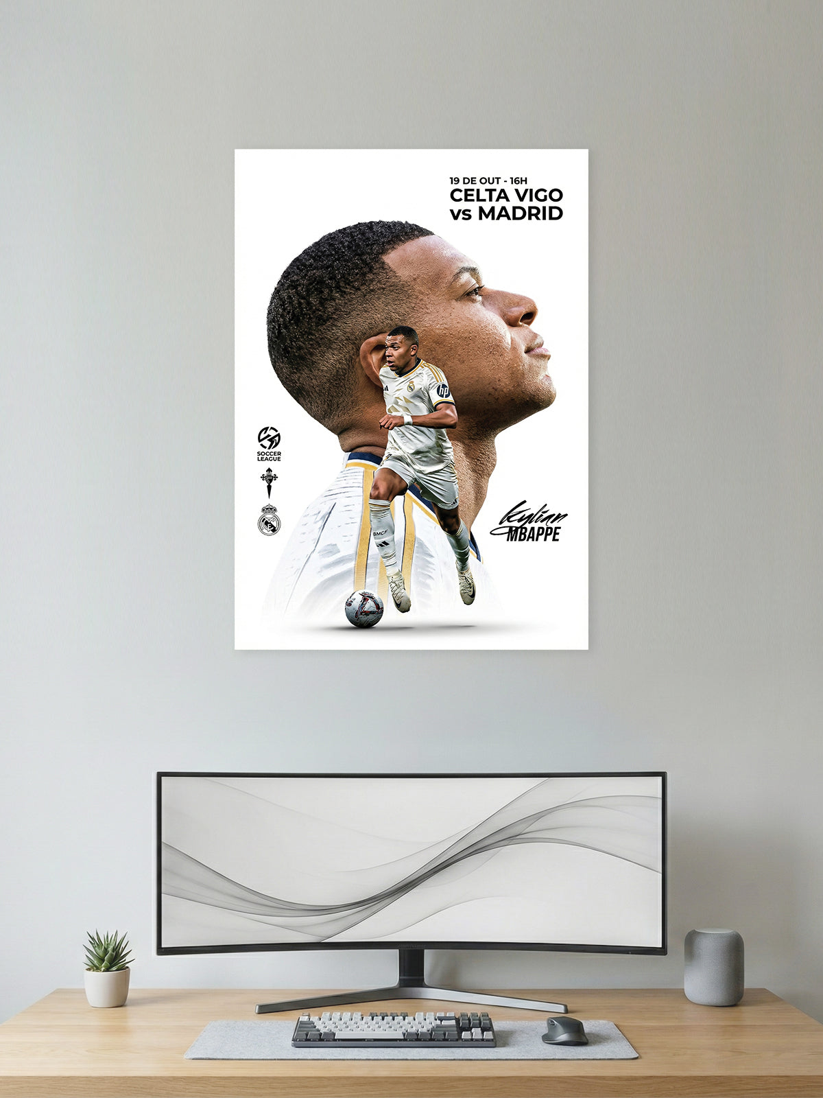 Elite Forward Focus – Modern Matchday Football Wall Poster