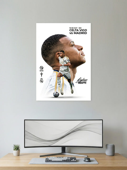 Elite Forward Focus – Modern Matchday Football Wall Poster