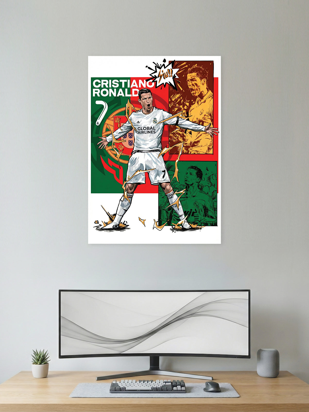 Legendary No.7 – Power, Passion & Pride Football Wall Poster