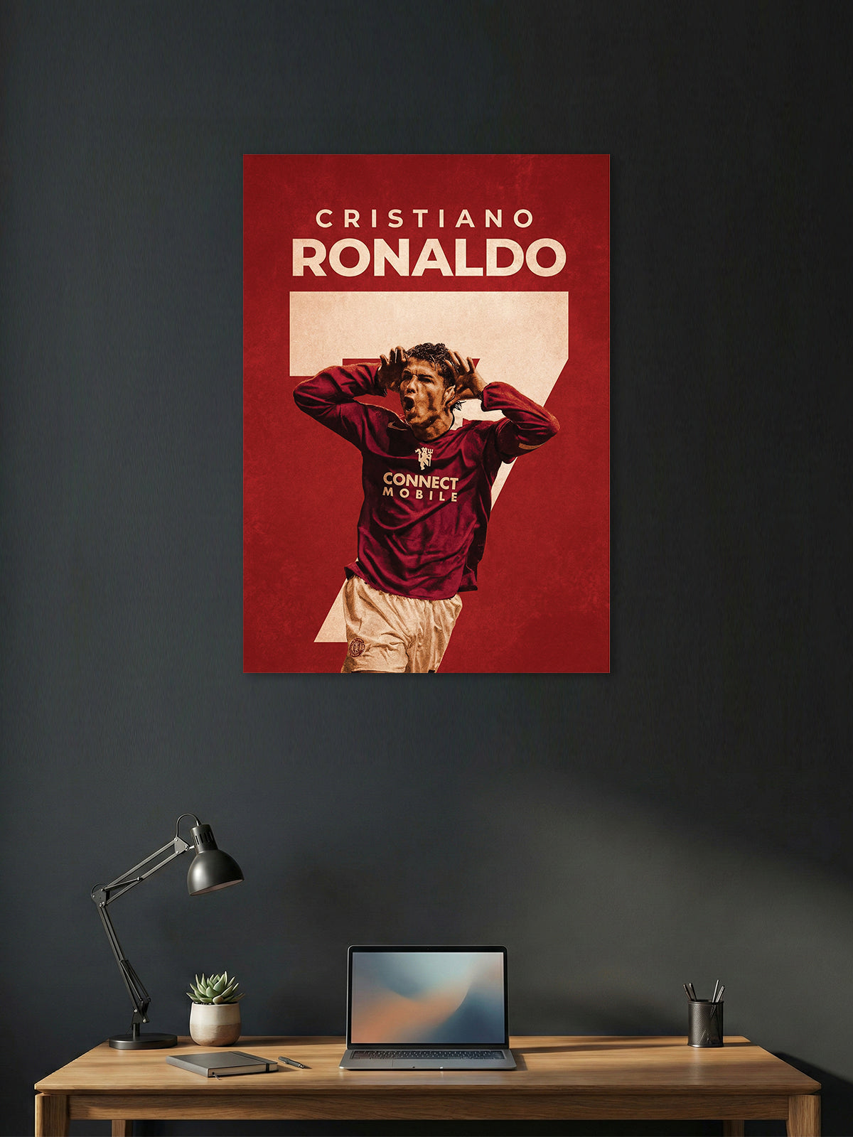 No.7 Iconic Celebration Football Wall Poster