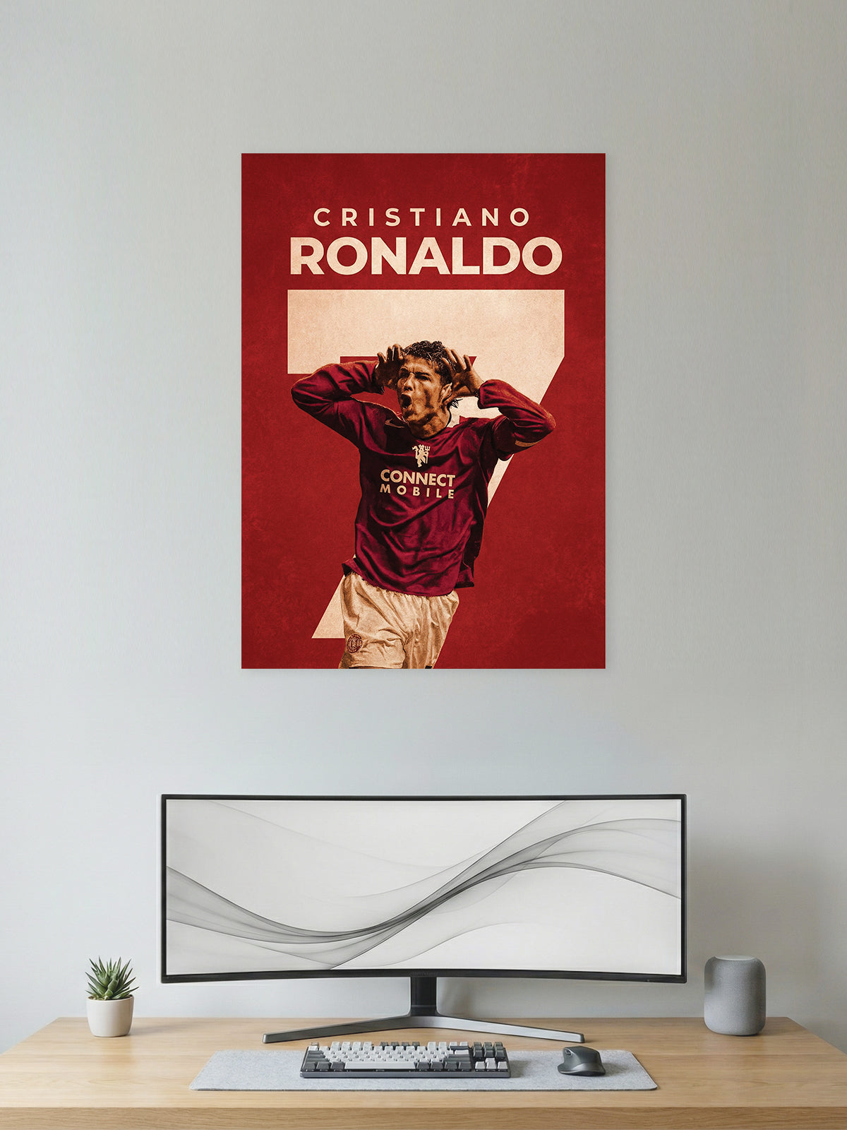No.7 Iconic Celebration Football Wall Poster