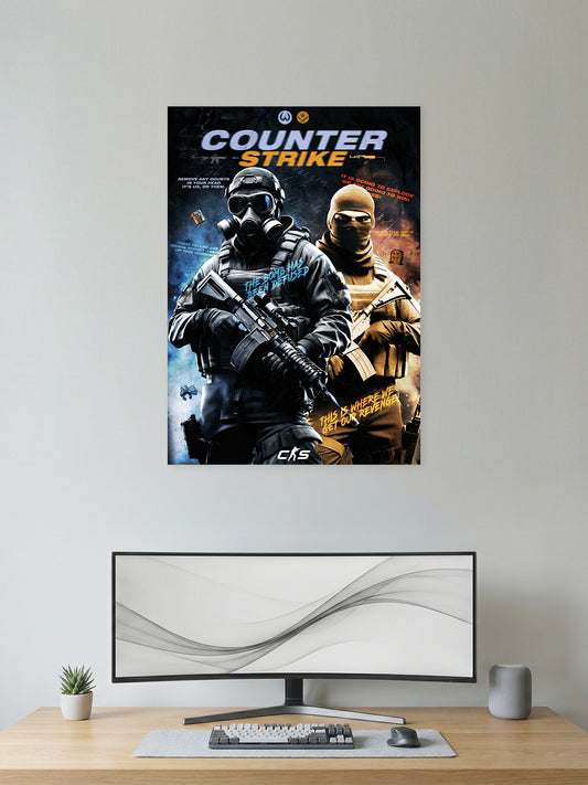 Counter-Strike Tactical Warfare Poster – Gaming Wall Art