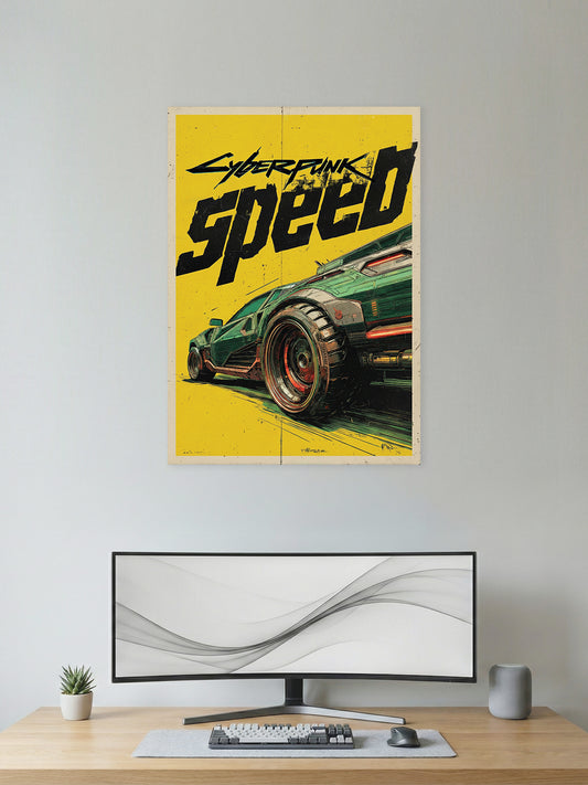 Cyberpunk Speed – Neon Racing Poster