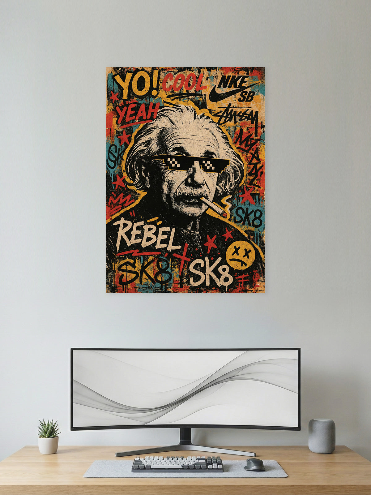 Rebel Genius – Street Art Graffiti Poster