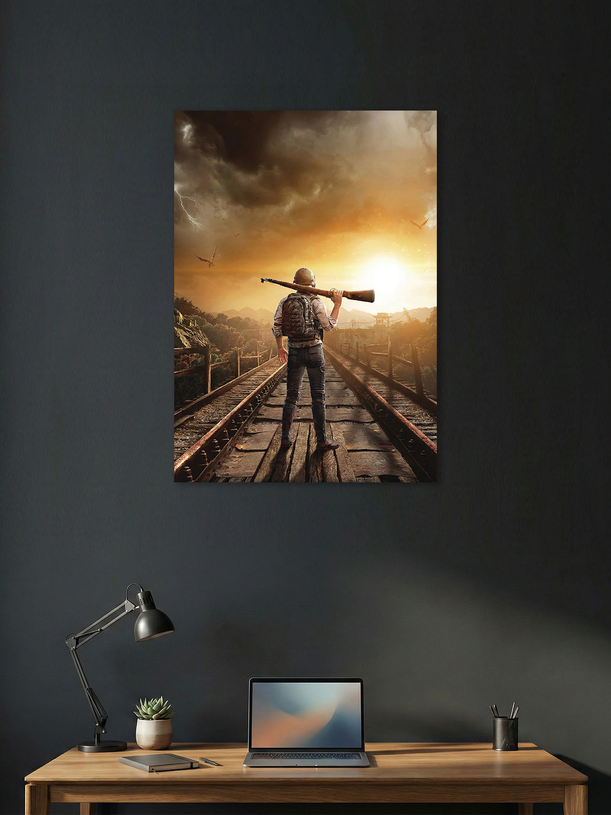 PUBG Survivor at Dusk Poster – Battle Royale Gaming Wall Art