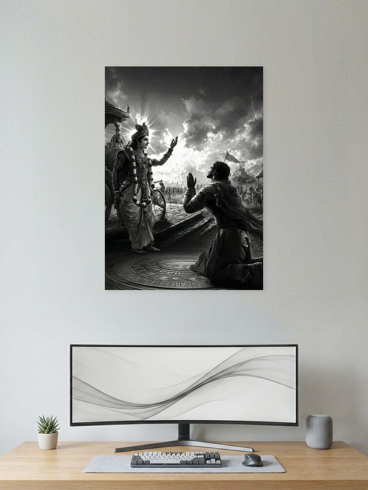 Krishna’s Guidance – Battlefield of Dharma Poster