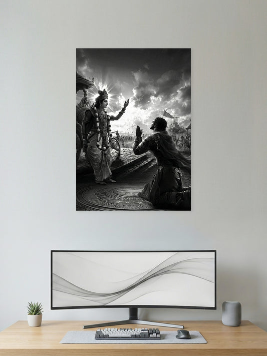 Krishna’s Guidance – Battlefield of Dharma Poster