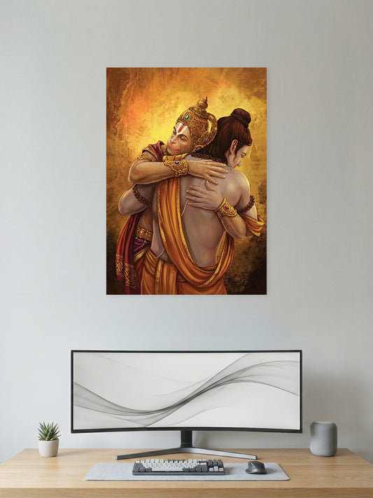 Ram–Hanuman Bhakti Wall Poster
