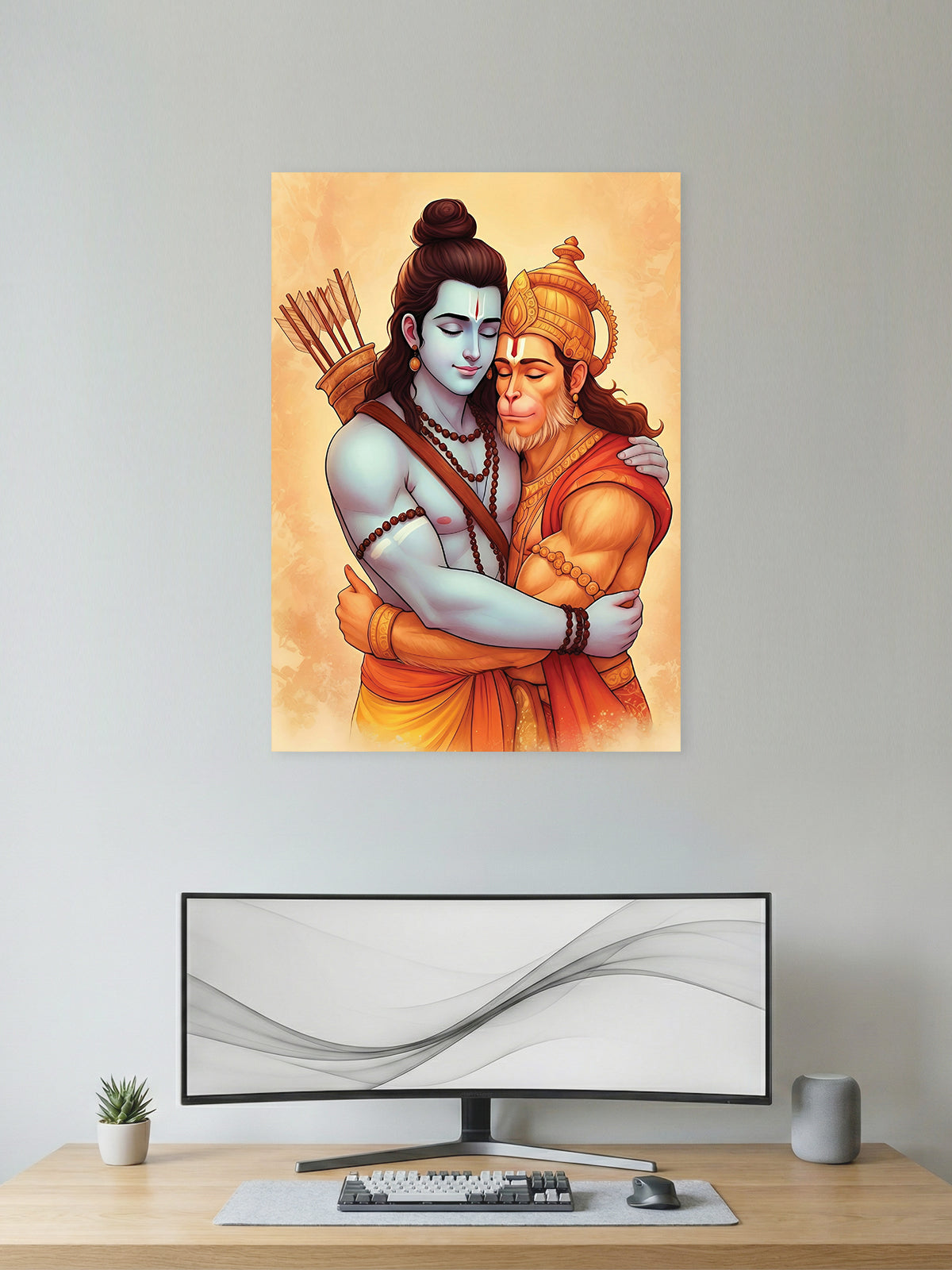 Shri Ram–Hanuman Wall Poster