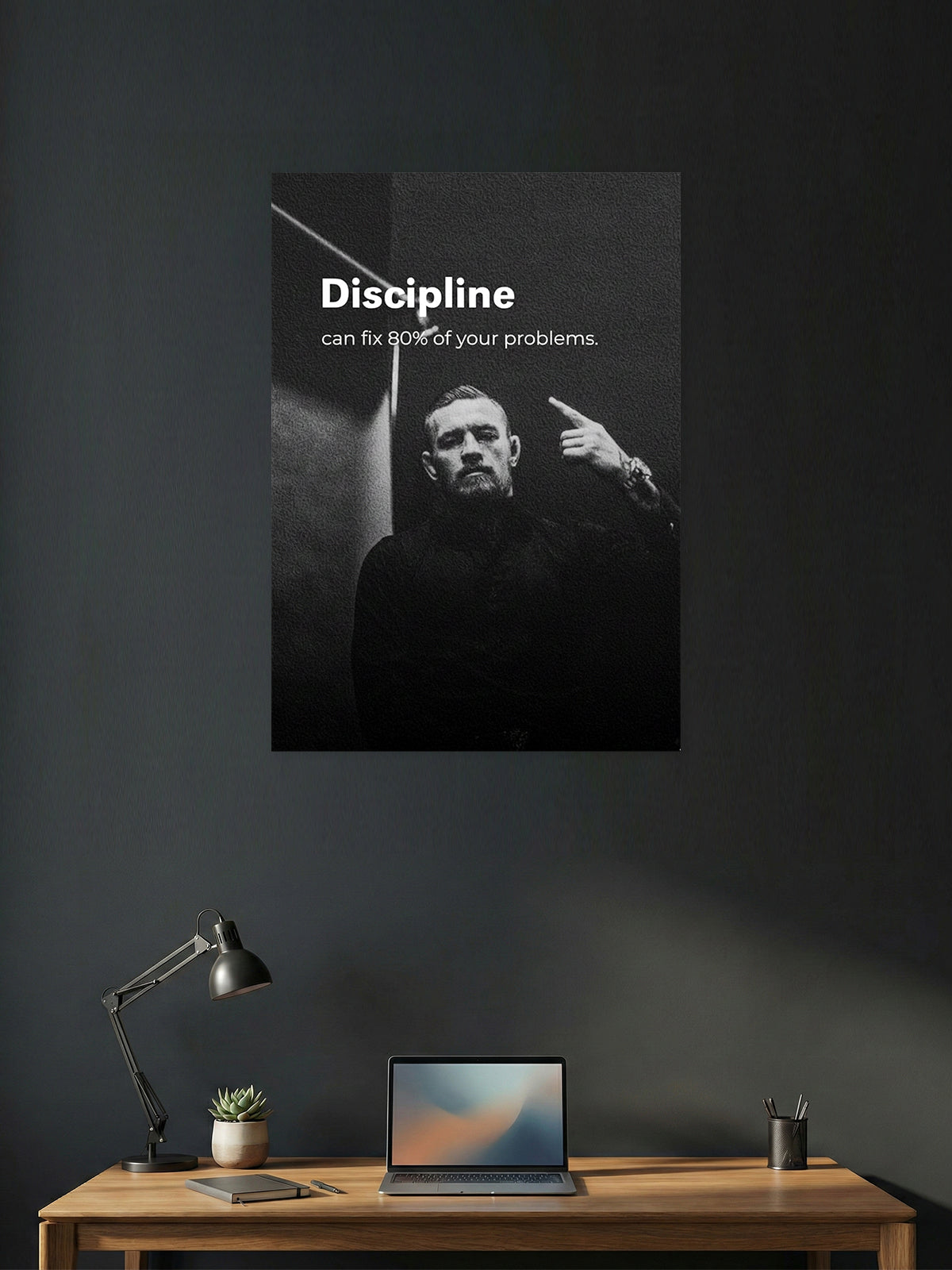 Discipline Solves Problems – Minimalist Motivation Poster