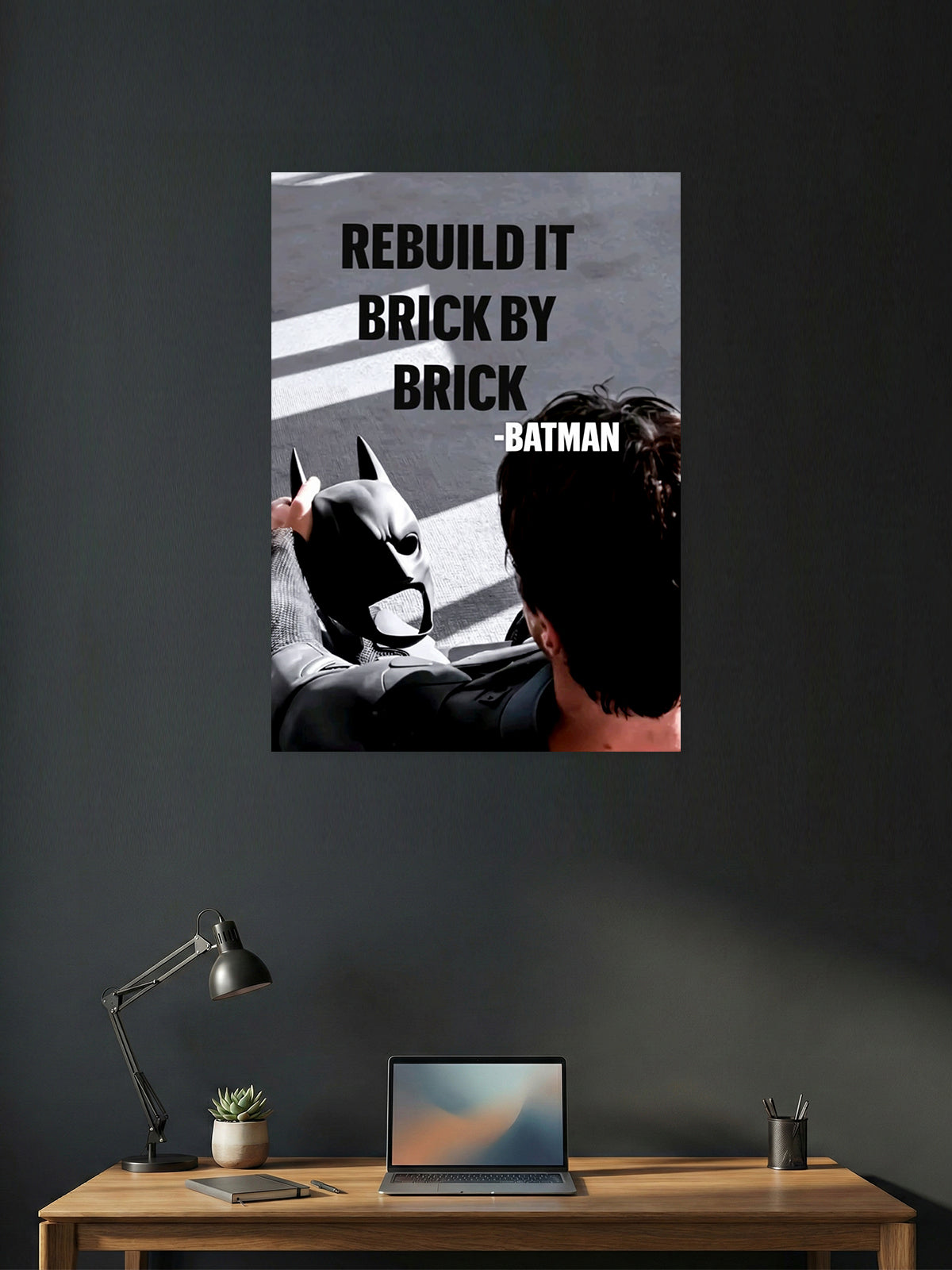 Rebuild It Brick by Brick – Cinematic Motivation Poster