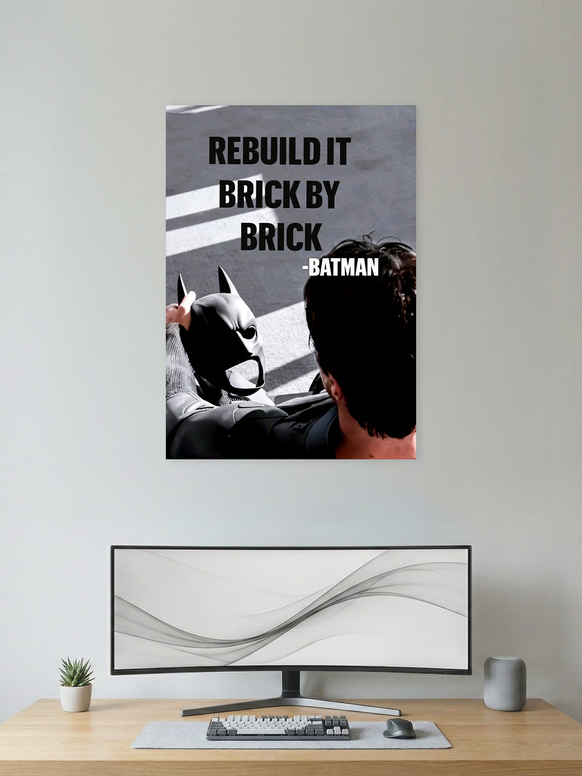 Rebuild It Brick by Brick – Cinematic Motivation Poster