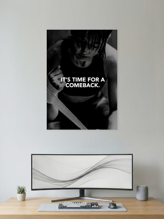 It’s Time for a Comeback – Resilience & Restart Motivation Poster