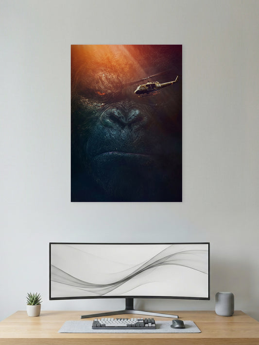 Giant Ape Cinematic Poster – Dark Adventure Jungle Wall Art