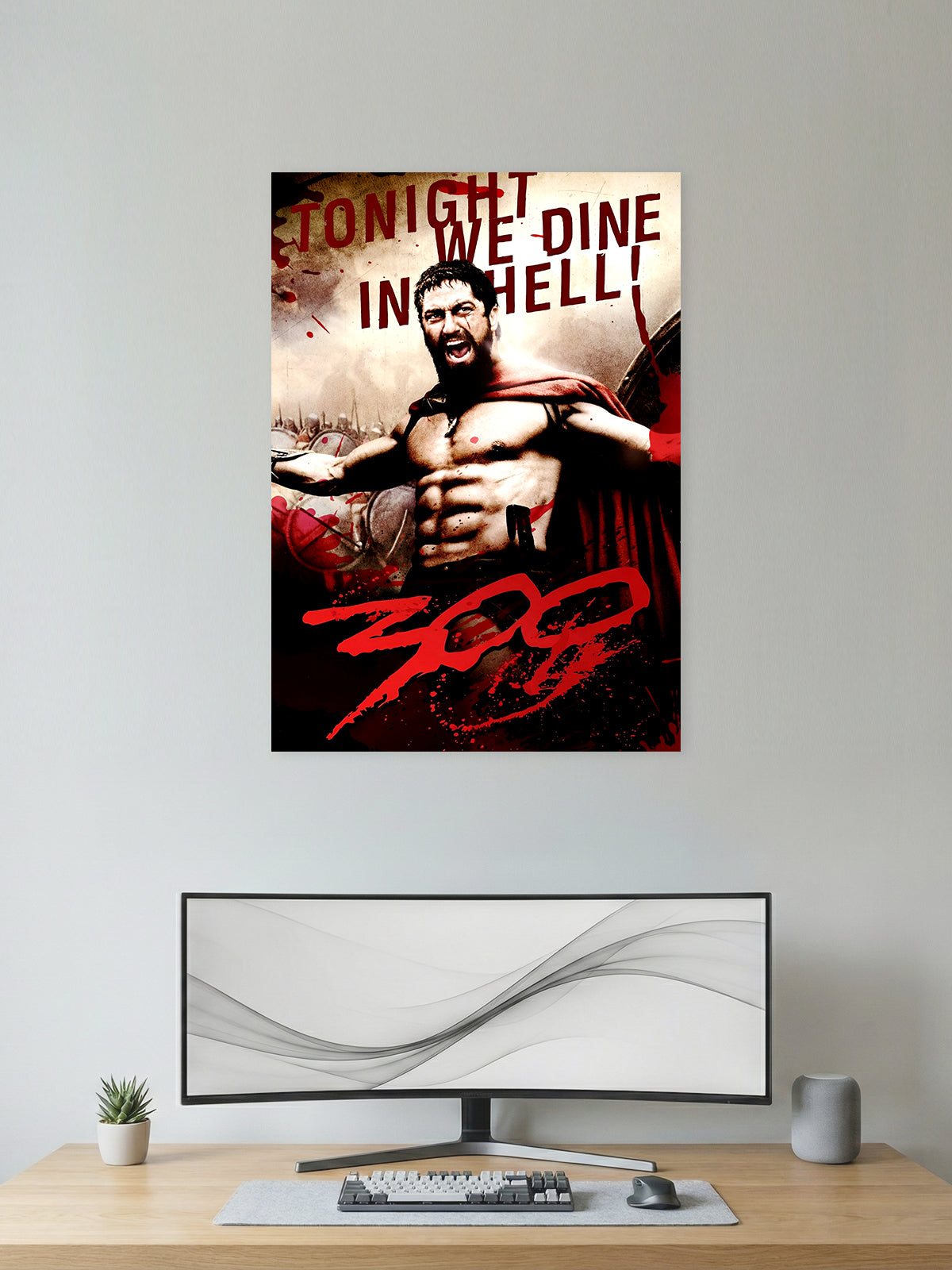 300  Movie  Poster | Spartan Warrior Wall Art
