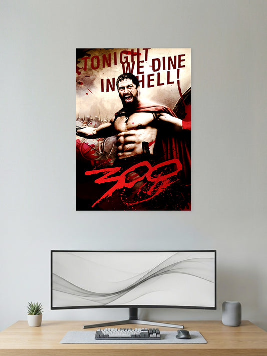 300  Movie  Poster | Spartan Warrior Wall Art