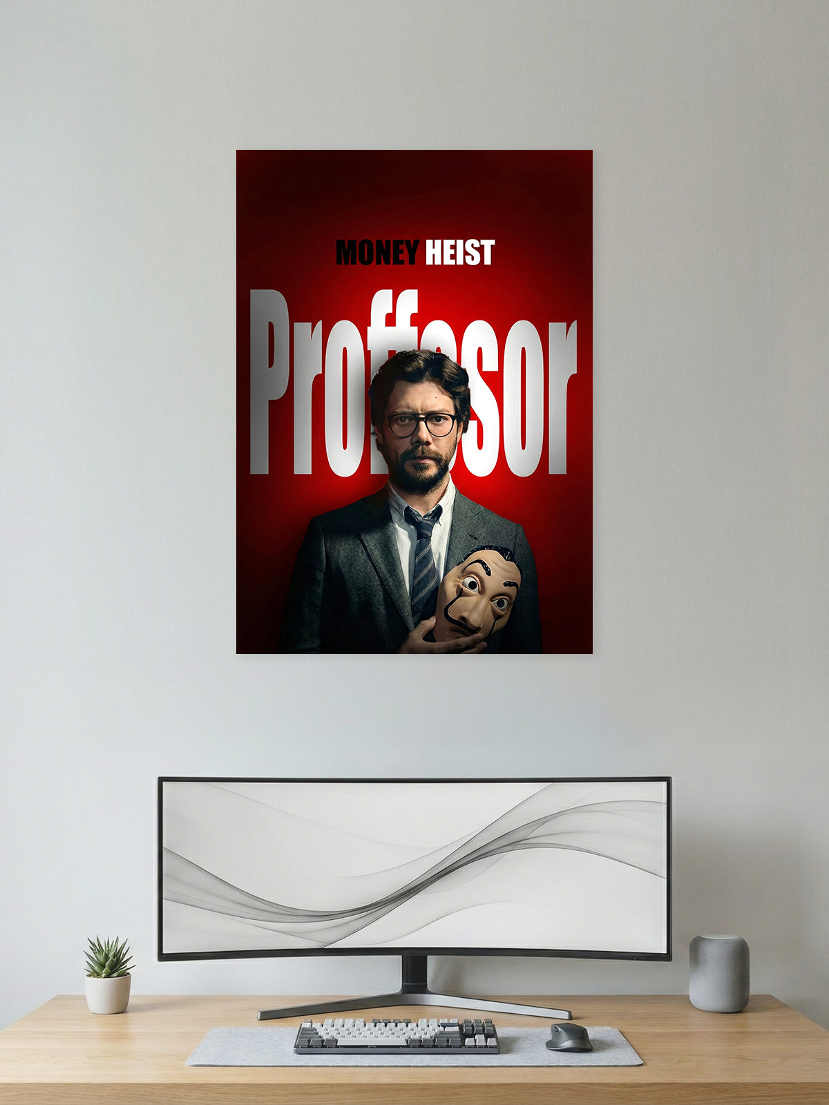 Money Heist Poster | Professor Character Cinematic Wall Art