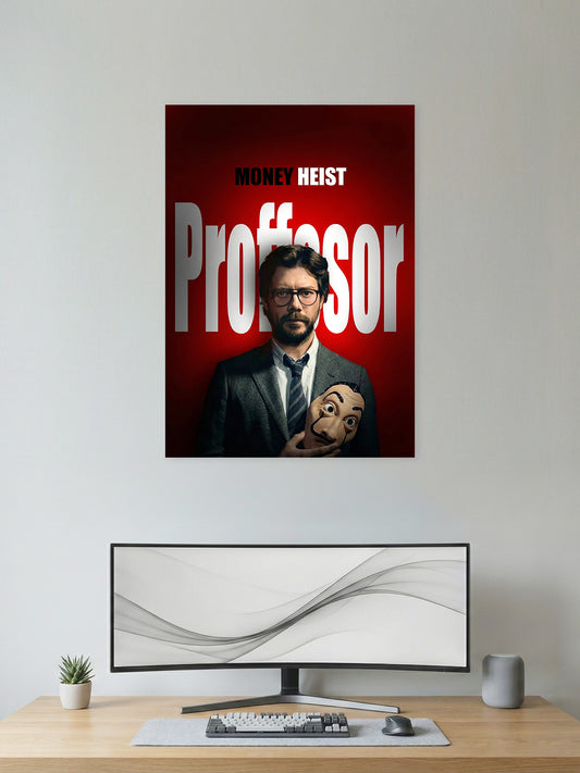 Money Heist Poster | Professor Character Cinematic Wall Art