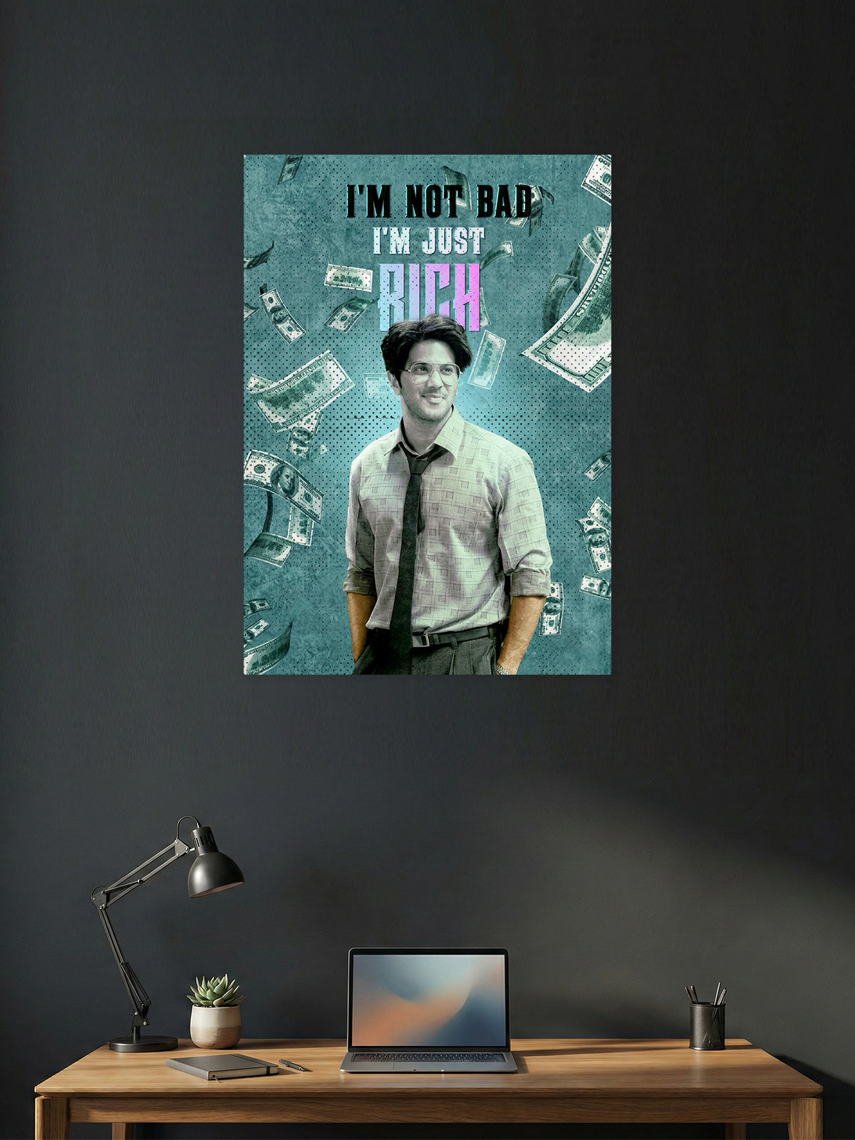 Lucky Baskhar Poster | Finance-Theme Cinematic Wall Art