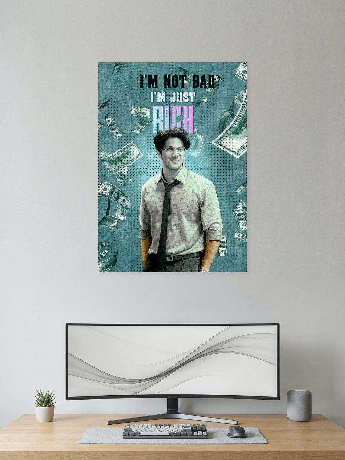 Lucky Baskhar Poster | Finance-Theme Cinematic Wall Art