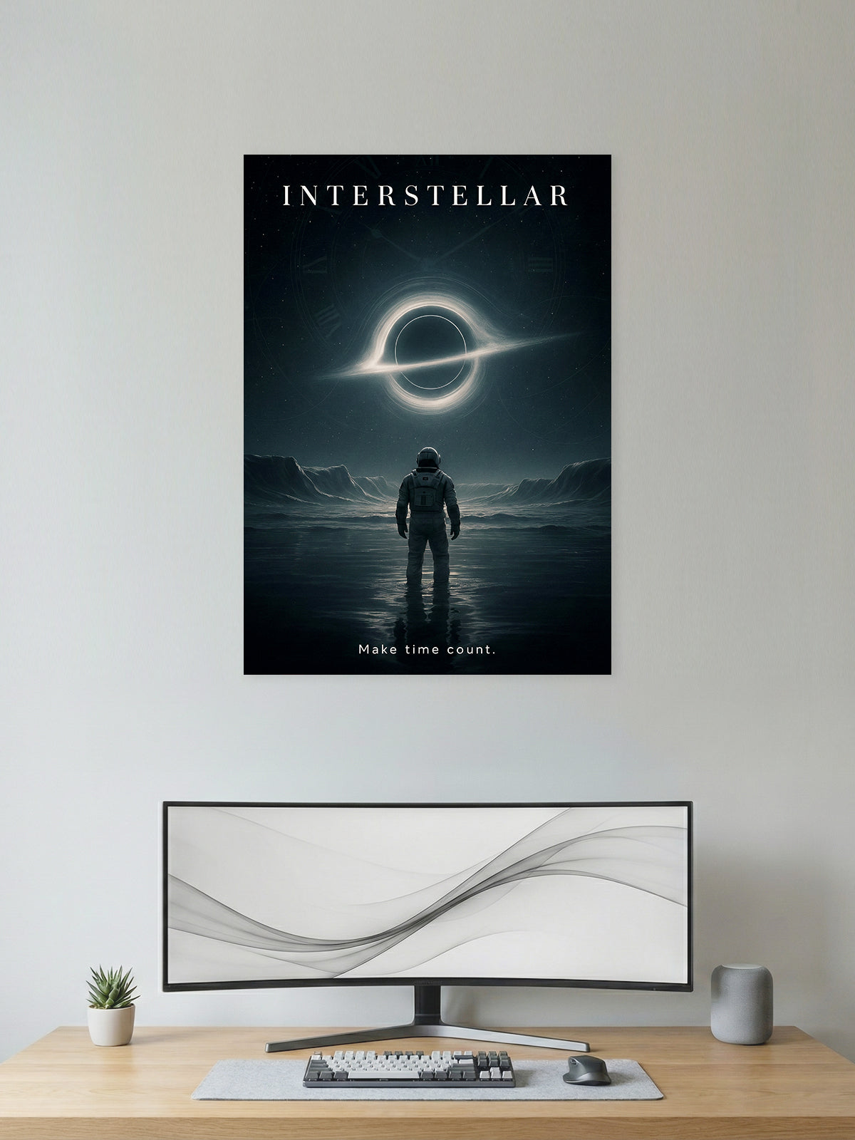 Interstellar Movie Poster | Space Sci-Fi Cinematic Wall Art