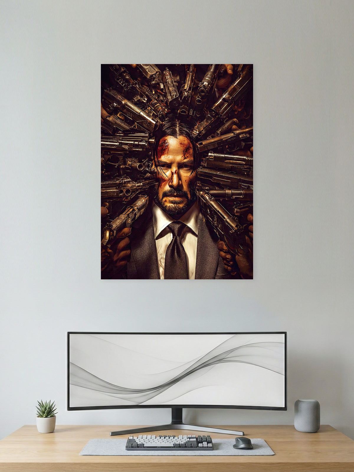 John Wick Poster | Dark Action Cinematic Wall Art