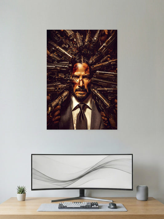 John Wick Poster | Dark Action Cinematic Wall Art