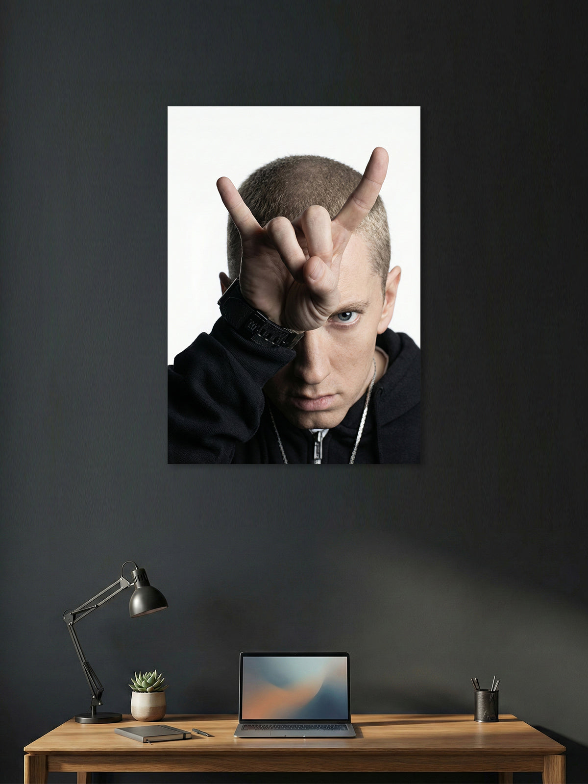Eminem Portrait Poster – Minimal Hip-Hop Rap Wall Art