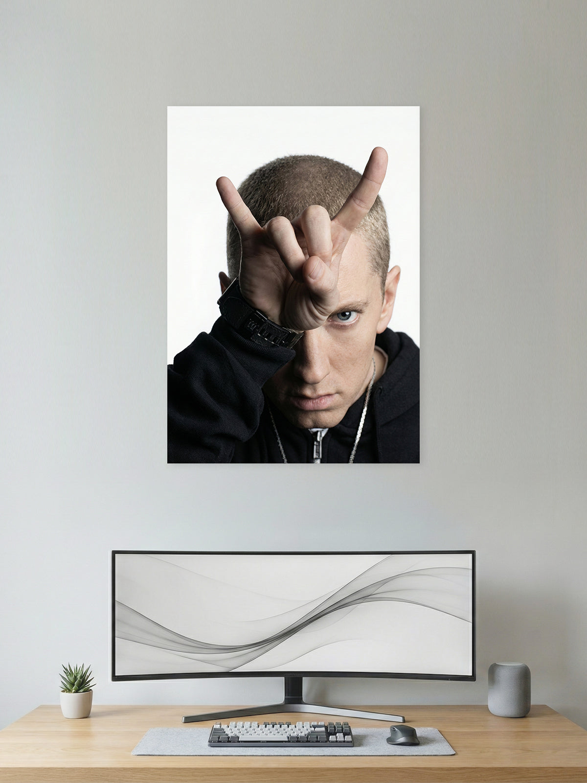Eminem Portrait Poster – Minimal Hip-Hop Rap Wall Art