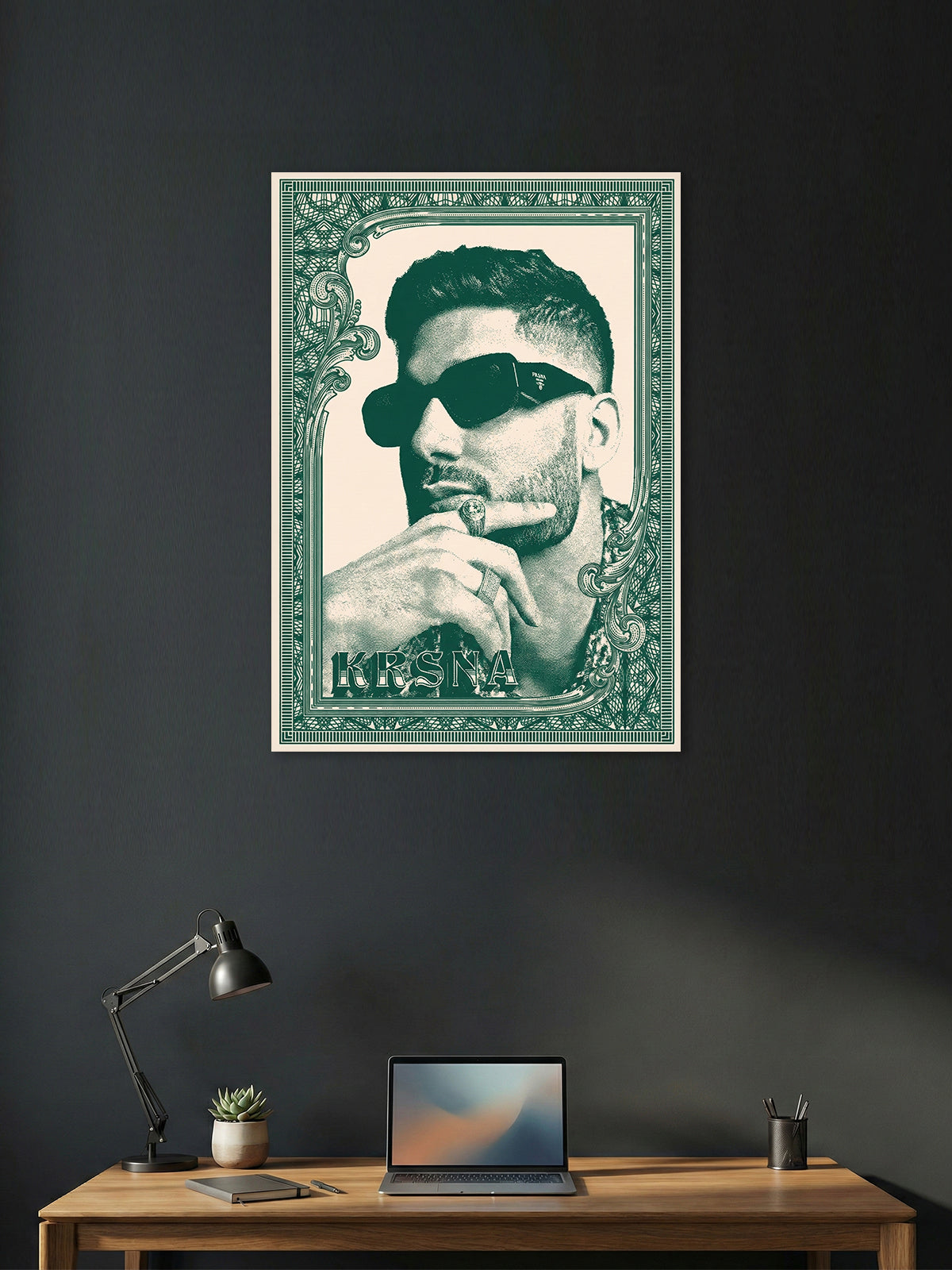 KR$NA – Vintage Currency Style Portrait Poster