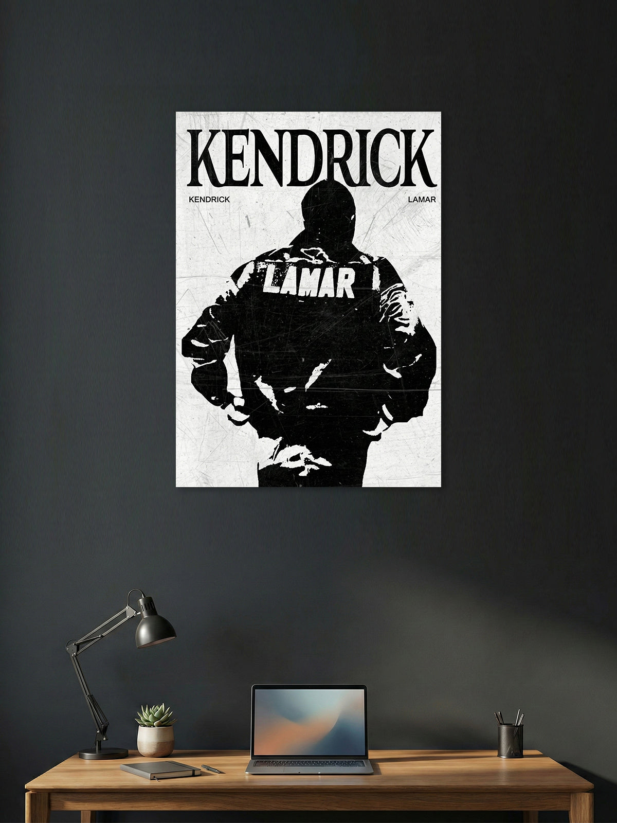 Kendrick Lamar – Minimalist Silhouette Hip-Hop Poster