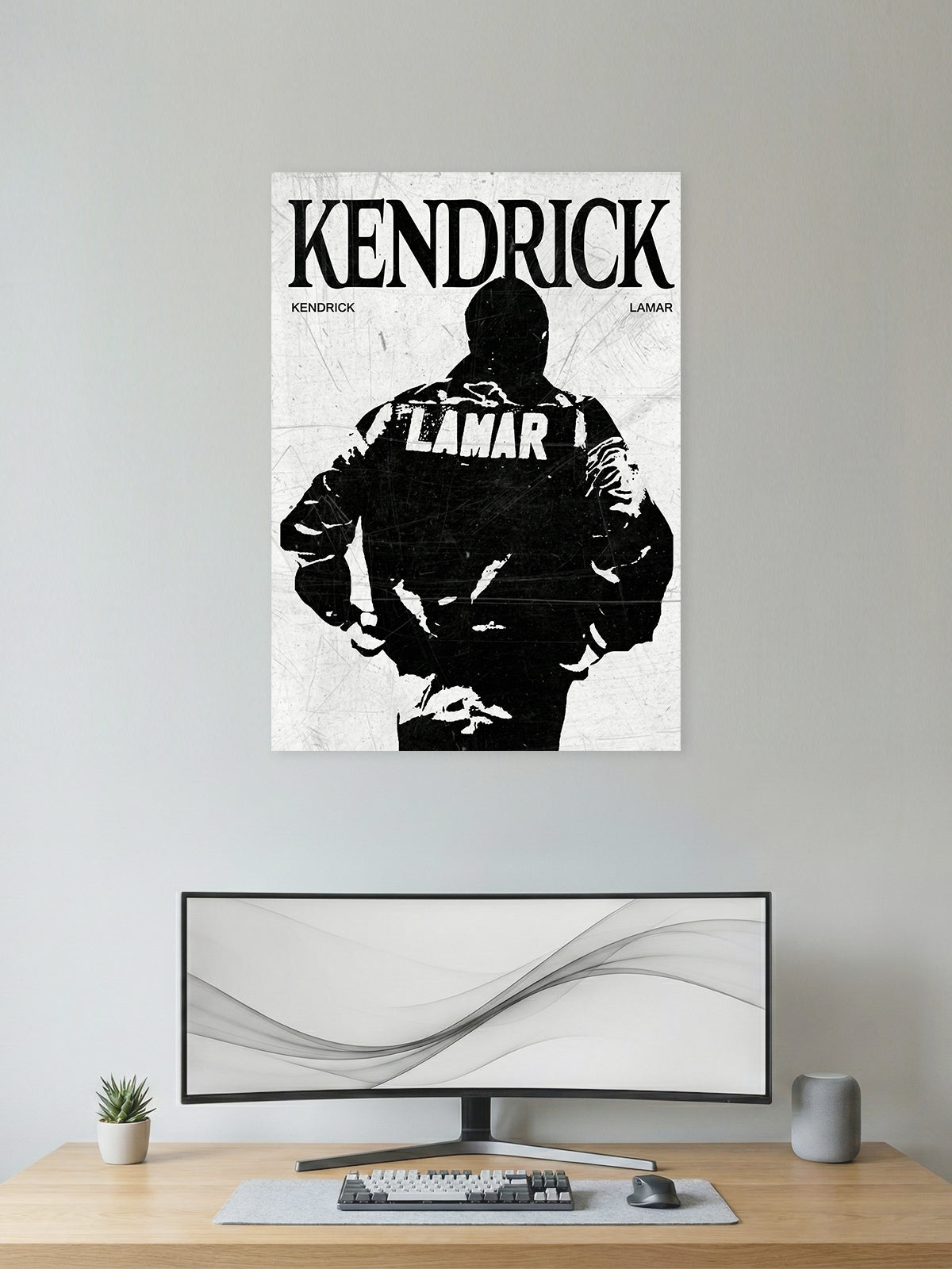 Kendrick Lamar – Minimalist Silhouette Hip-Hop Poster