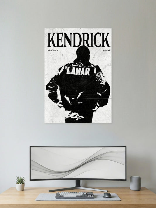 Kendrick Lamar – Minimalist Silhouette Hip-Hop Poster