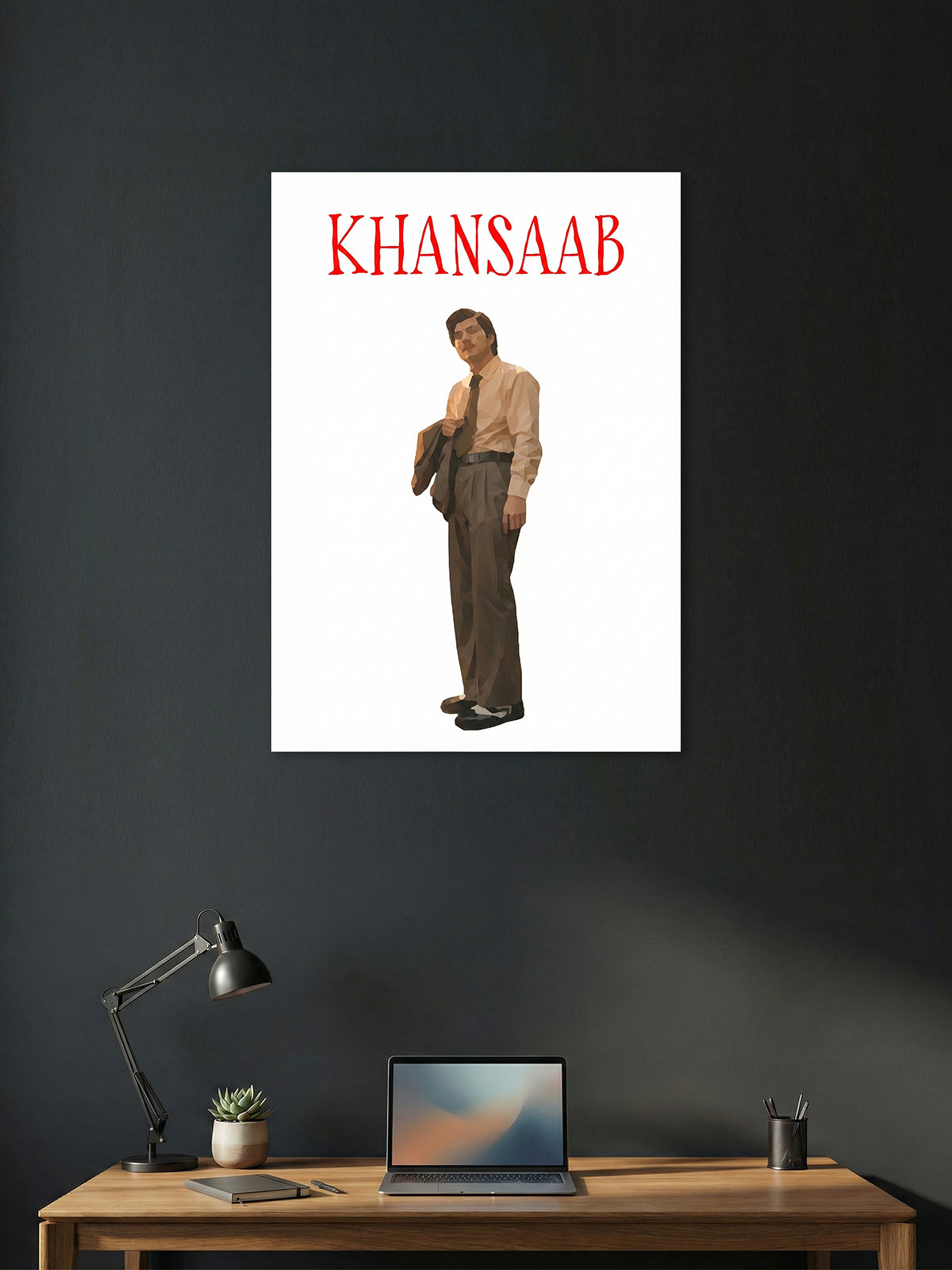 Khansaab – Minimalist White Background Hip-Hop Poster