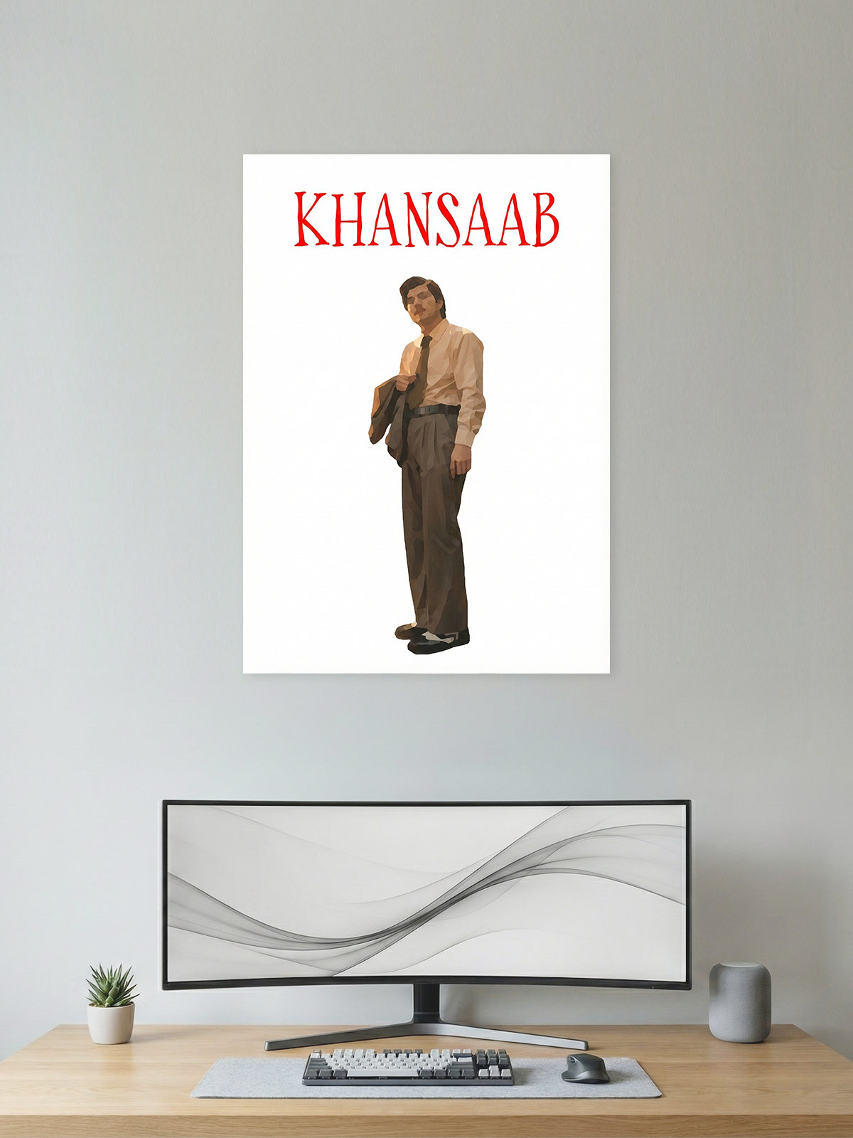 Khansaab – Minimalist White Background Hip-Hop Poster