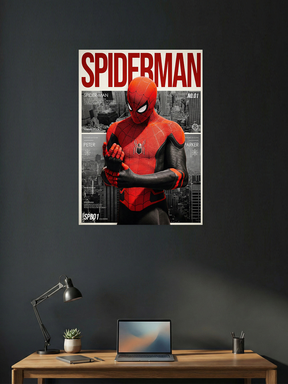 Spider-Man – Classic Red Suit City Poster