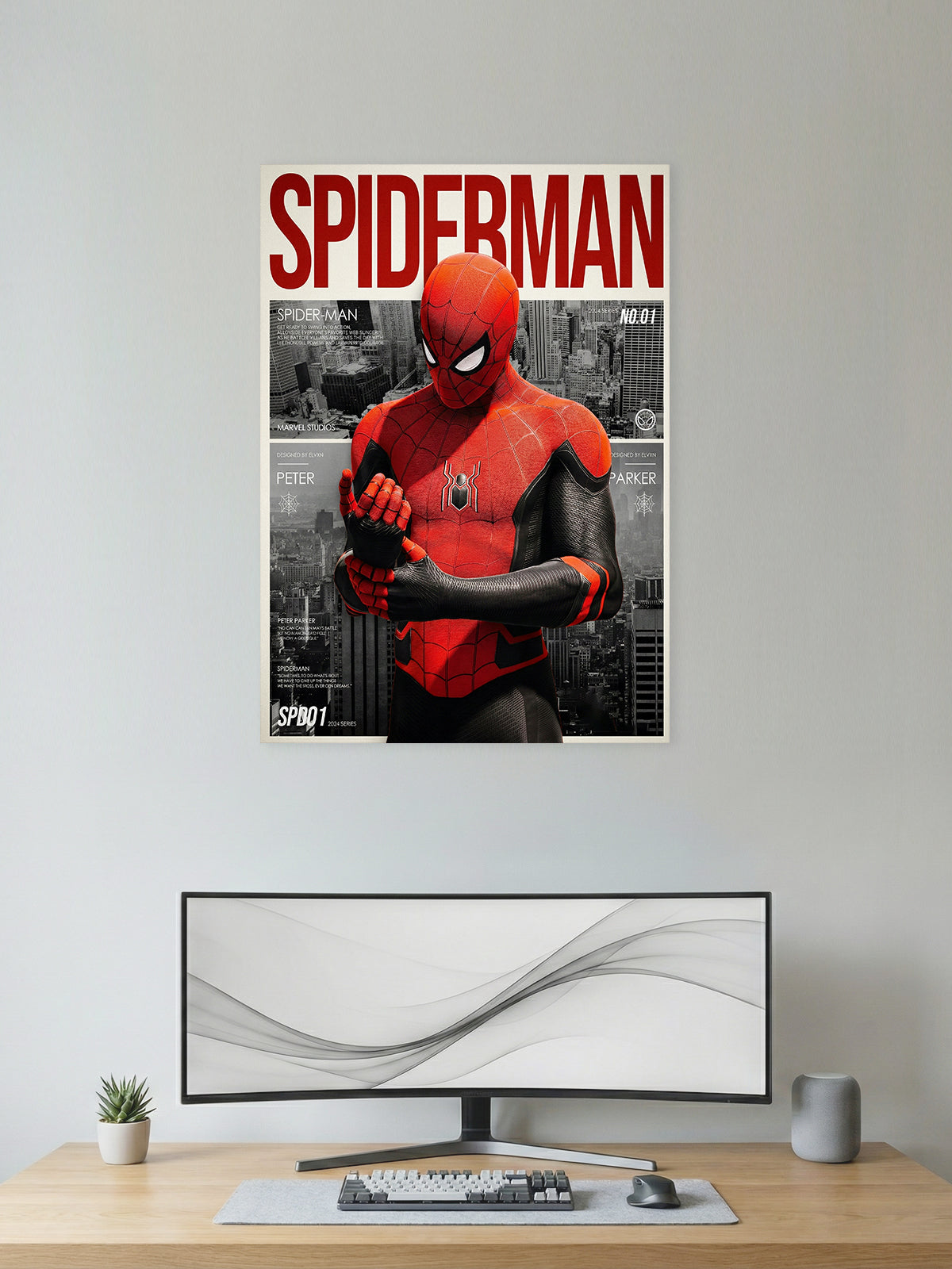 Spider-Man – Classic Red Suit City Poster