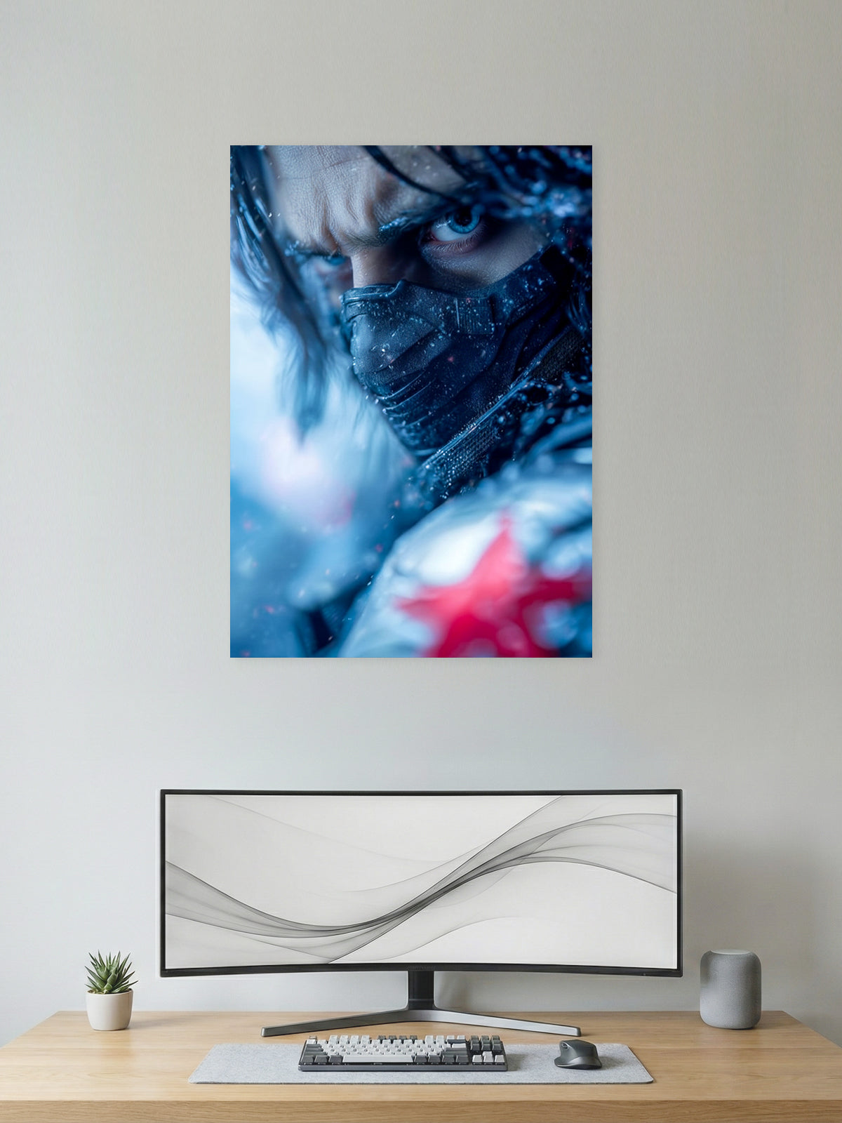 Winter Soldier Cinematic Close-Up Poster