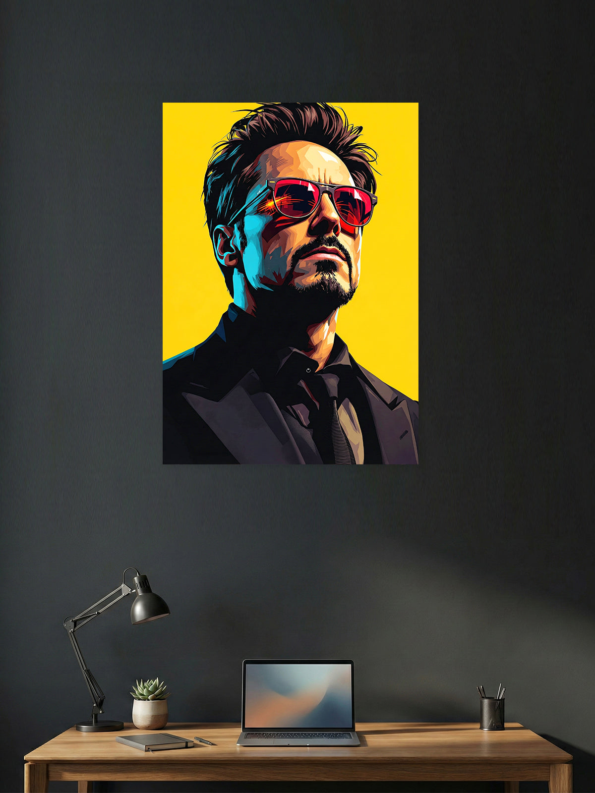 Iron Man “Tony Stark Neon Vision” Portrait Poster