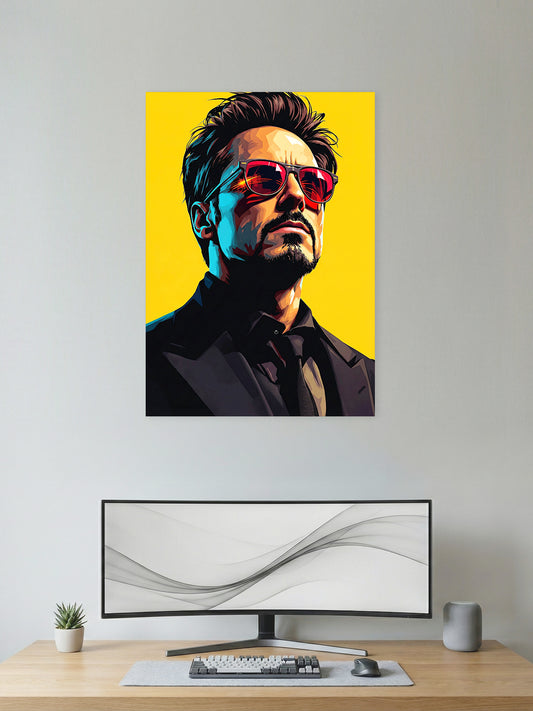 Iron Man “Tony Stark Neon Vision” Portrait Poster