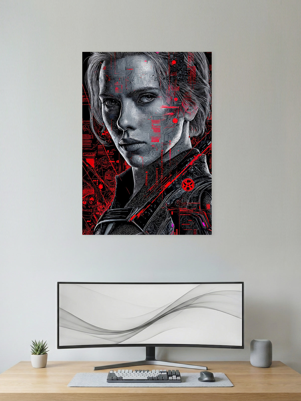 Black Widow “Cyber Tactical Portrait” Wall Poster
