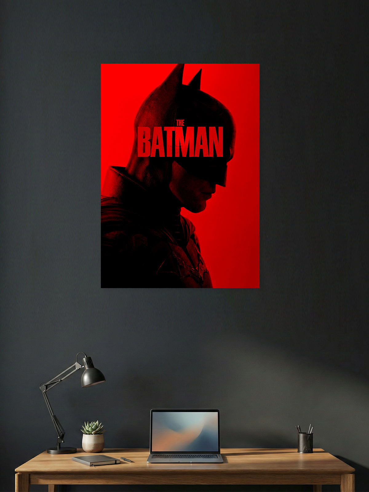 The Batman Red Shadow Profile Wall Poster