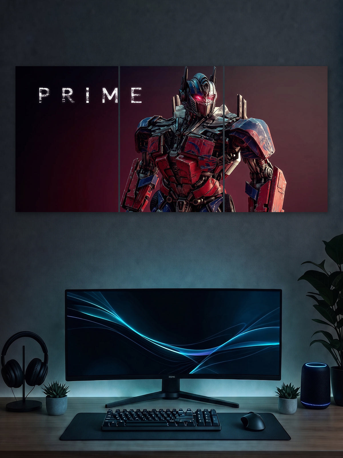 Prime Mecha Warrior Split Poster – Futuristic Robot Wall Art